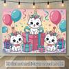 Party Backdrop Kitten Kittens Flat Cute Balloons Adorable Numbered Crowds Weddings Photo Booth Background Front Door Decor