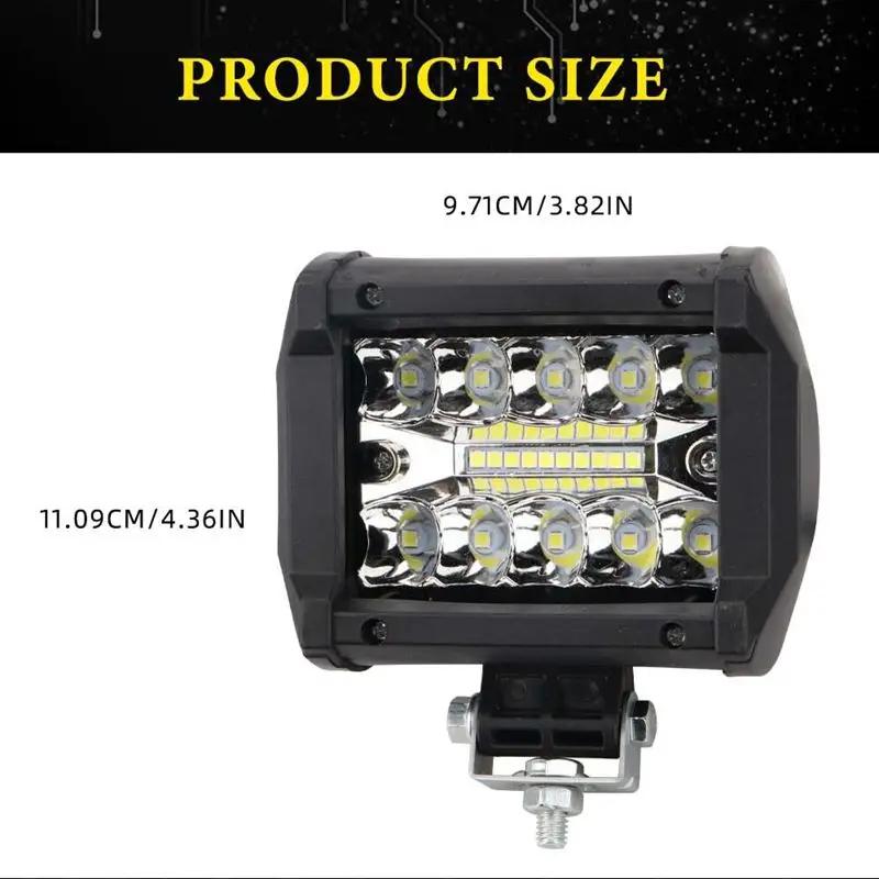 1 pc Super Bright 3000K Yellow 6000K White 12V 24V Offroad Spot Flood Combo Work Light LED Light Bar for Car SUV