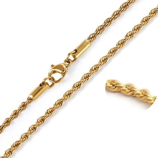 Unisex Casual Necklace Electroplating Fine Workmanship Neck Decoration Handsome Twist Necklace for Going Out