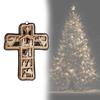 Multi-layer Wooden Cross Christmas Ornament Decorative Hanging Piece For Parties