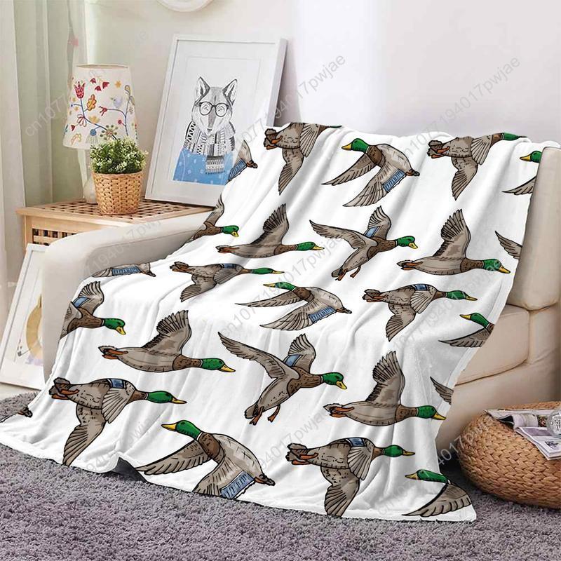 Cartoon Duck Pattemn Blanket 1 Count SoftComfortable Warm Throw Air-conditioned RoomBlanket Warm Nap Blanket Custom Blankets