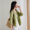 SOFSIL Women's 100% Ramie 3/4 Sleeve Lightweight Jacket