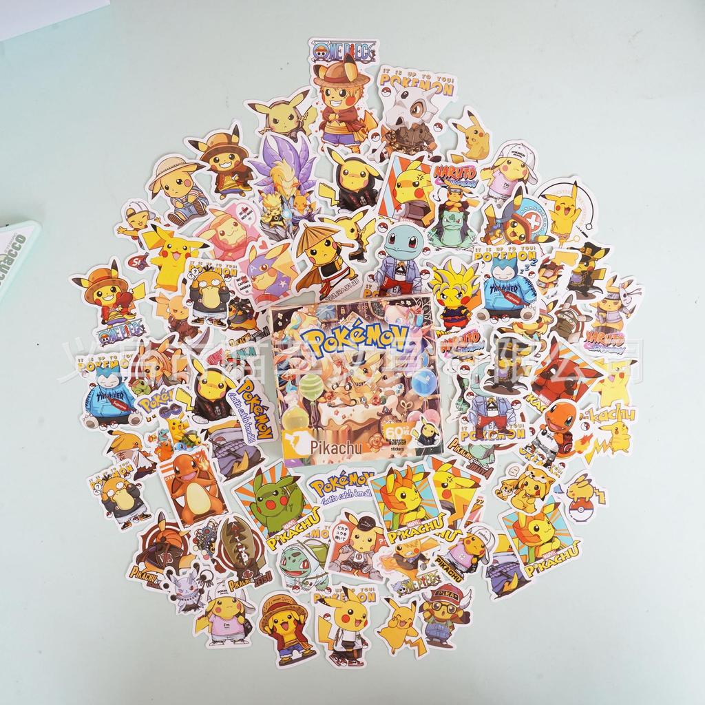 Pokémon & Sanrio Cartoon Character Waterproof Sticker Gift Set