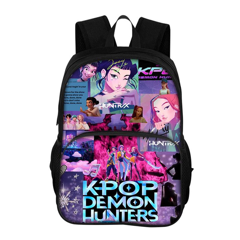 Kpop Witch Hunting Team Trendy Children's Shoulders HD Printed Large Capacity Lightweight Back Protection Student Backpack CLE