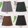 Uniform Pleated Skirt With High Waist For Students Summer College Style