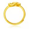 Heart Goldplated Fashionable Ring With Adjustable Fit Captivating Double Heart Design For Women