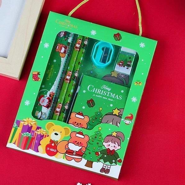 Das Studien-Set Geschenk Vom Weihnachtsmann Stift Schreibwaren-Set Kinder Schüler Bürobedarf Kawaii Preis Geburtstag Neujahr