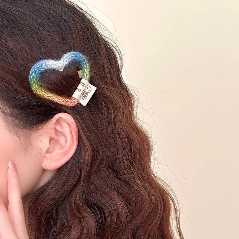 Fashion Handmade Plush Hair Clips For Women Sweet Star Heart Hair Clamp Side Bang Barrettes Hair Accessories Baby Hairpins