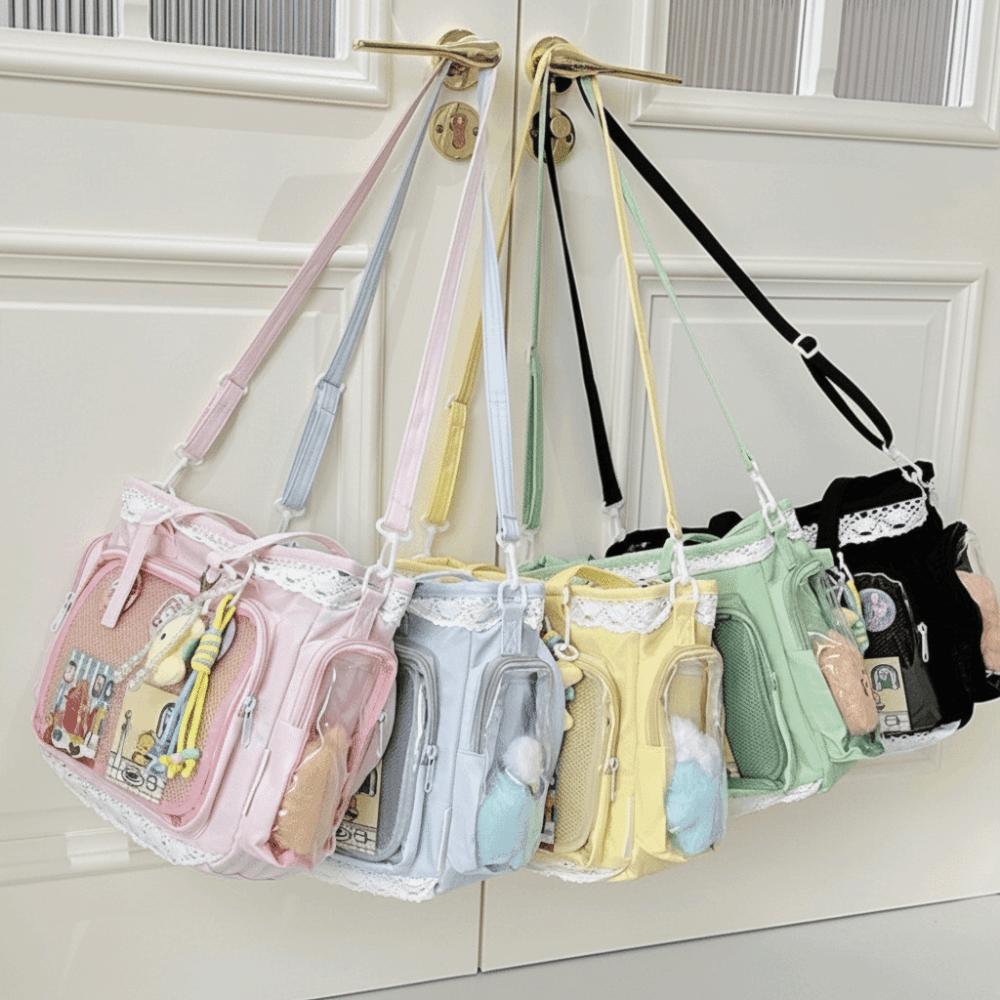Ballet Style Lolita Transparent Crossbody Bag DIY Anime Shoulder Bag New Lace Itabag Shopping