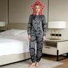 Pijama Macacão Flor Carnívora Adulto para Homens Mulheres Natal Cosplay Fantasia Peça Única Roupa de Dormir com Capuz Macacão