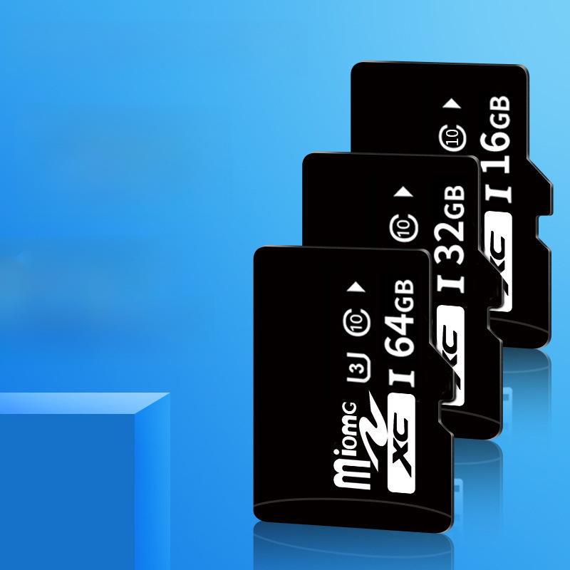 Minnekort for kameraer, mobiltelefoner, overvåking, kjøreopptakere, i ulike størrelser: 8 GB, 16 GB, 32 GB, 64 GB, 128 GB.