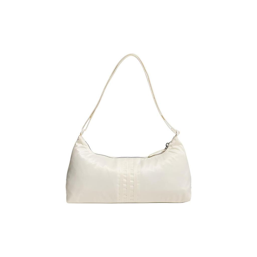 Adidas Originals Three Stripes Bow Decoration Adjustable Shoulder Strap Underarm Bag Women Shoulder Bag White KC2769