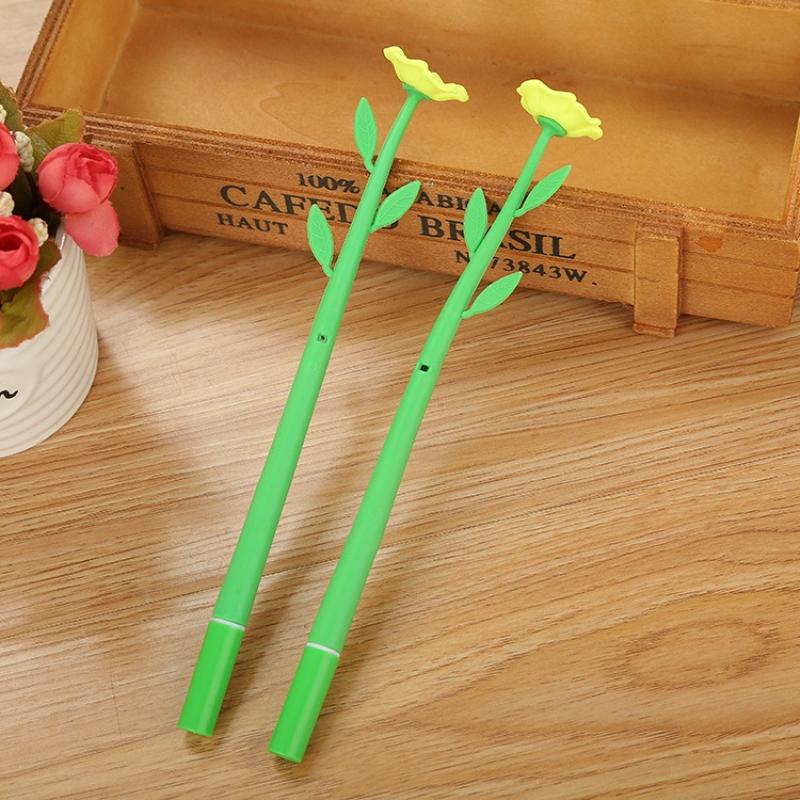 Gift Creative Camellia Kawai Gel Pen Cute Cartoon Learning Stationery Flower Personalized Office School Supplies Lovely