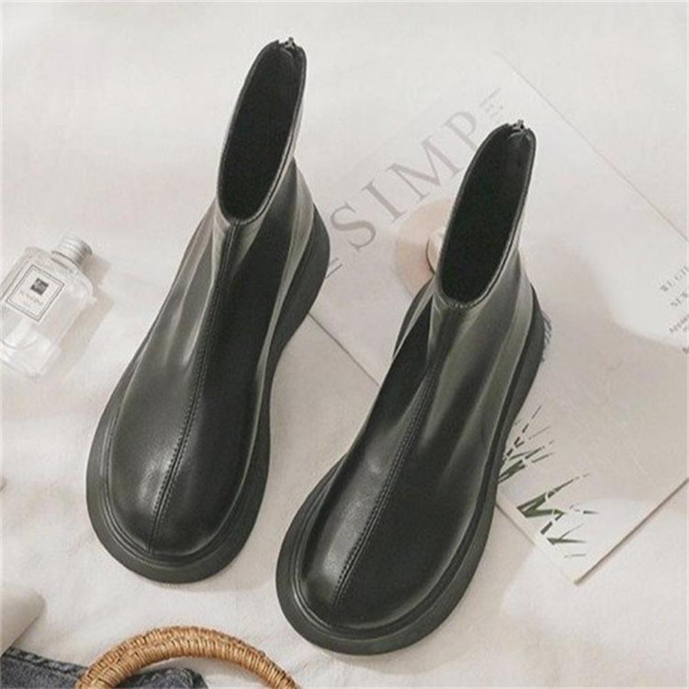 Осенне-зимние модные ботинки Martin на толстой подошве для женщин 40 чёрный — фото 6