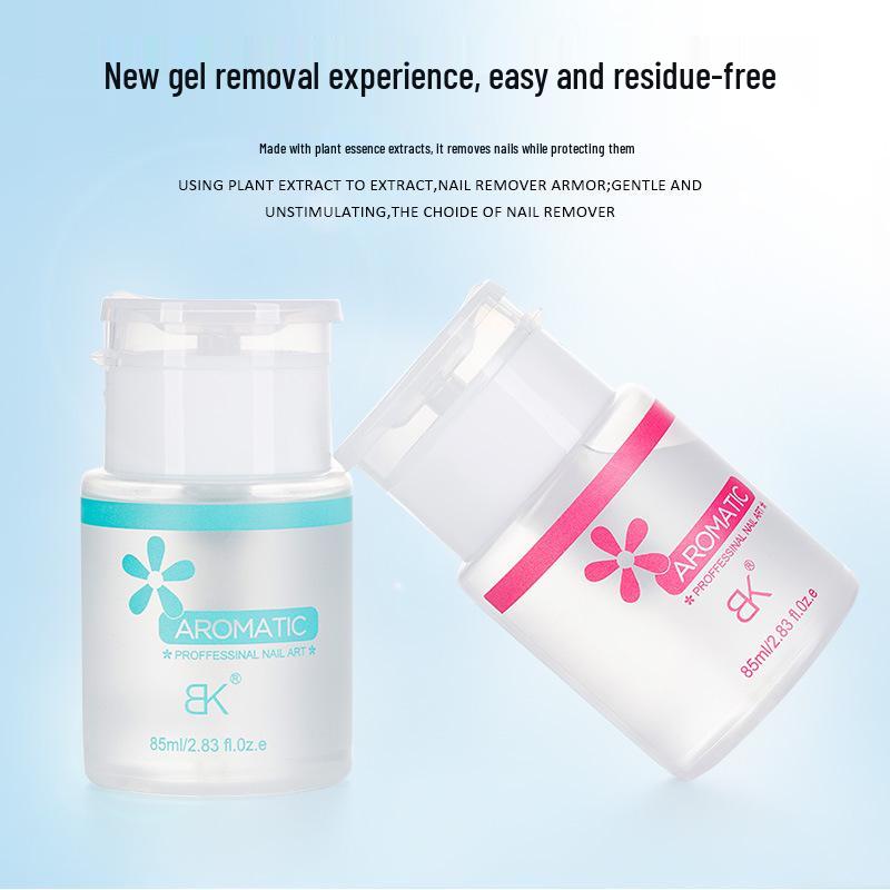 

BK Press Bottle Nail Polish Remover - Gentle, Non-Damaging Formula for Nail Care