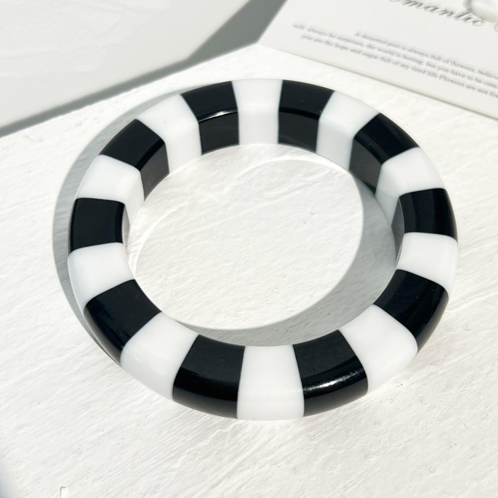 Resin Acrylic Bracelets Wristband Boho Bracelets Fashion Stripe Bangle  Girls Style 4
