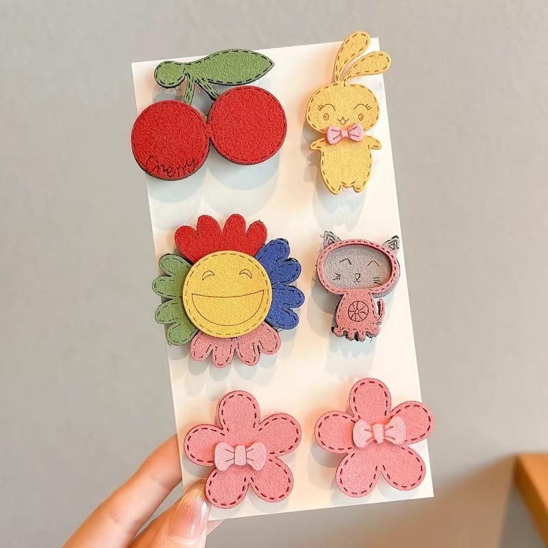 3-9pcs Hair Accessories Hairpins Hair-friendly Velcro Broken Hair Tidying Fragmented Hair Girl Magic Tape Cute Children Delicate Jewelry