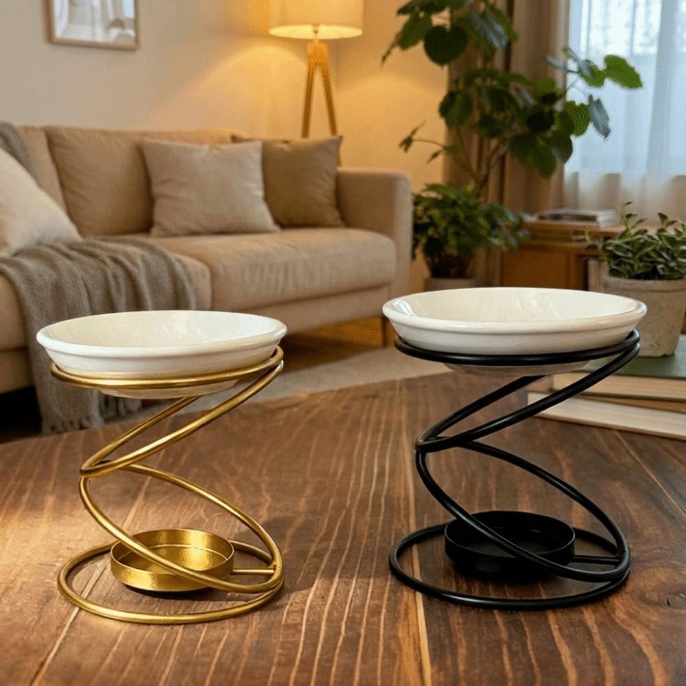 Minimalist Essential Oil Burner Ceramic Bowl Candle Heating Holder Wax Melt Burner  Office