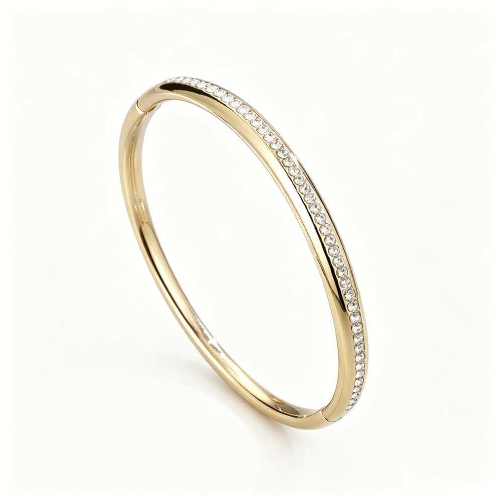 Alloy Bracelets Woman Bangle Zircon for Woman Golden Love Crystal Wedding Feminina Luxury Jewellery Gifts