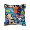 Pete the Cat  Square Pillow Case Cool Kitten Cushion Covers Creative Zipper Decorative Pillowcase for Seat 45x45cm