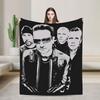 U2 Rock Band Plush Blanket Girls Boys  Flannel Throw Blanket For Couch Chair Super Soft Customized Quality Bedspread Gift Idea
