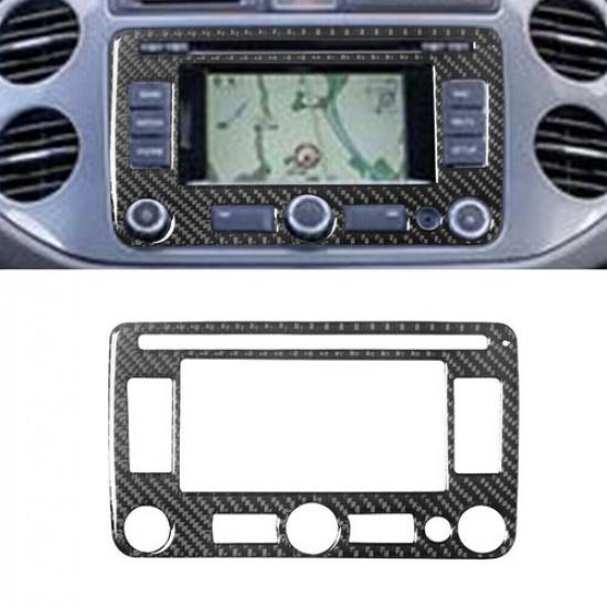 For Volkswagen Tiguan 13-17 Carbon Fiber Console GPS Navigation Panel Cover Trim