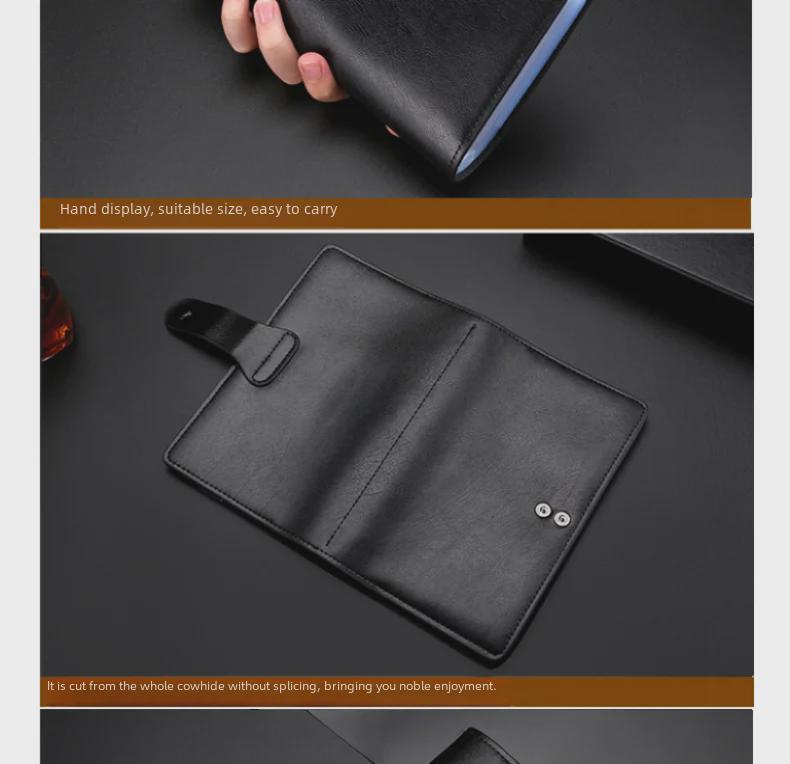 Large Capacity Genuine Leather Multi-Card Holder - Men's & Women's Long Cowhide Credit Card Document Wallet (Korean Design)
