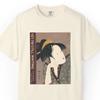 Utamaro Japanese Art T-Shirt Waiting Geisha Kimono Ukiyo-e Vintage Aesthetic Tee