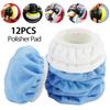 12pcs Car Polishing Disc Auto Waxing Applicator 5-6 Inches Microfiber Bonnet Polisher Pad Polishing Accessories Cleaning Tool