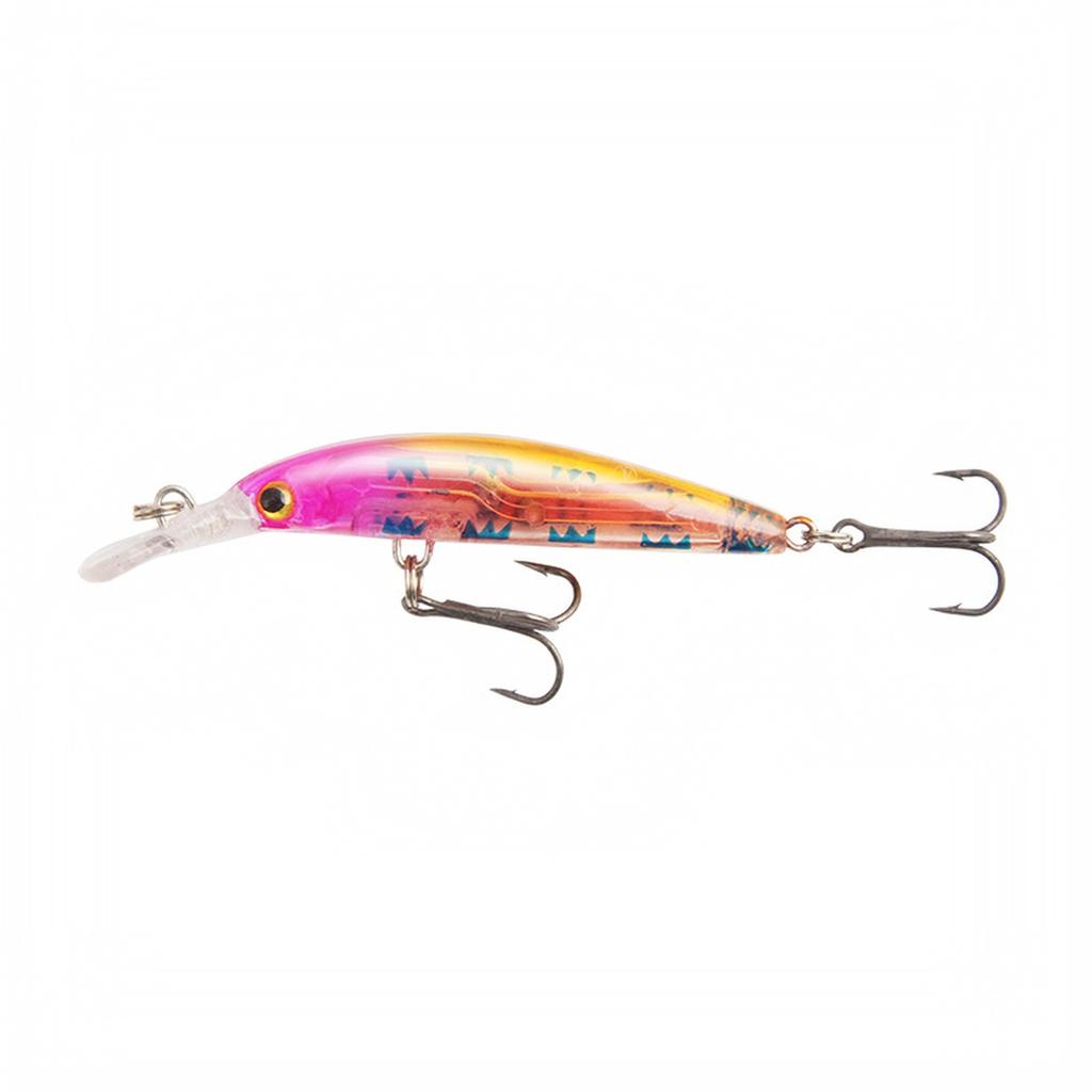 Realistic Hard Plastic Fishing with Beads and Reinforced Treble Hooks for and