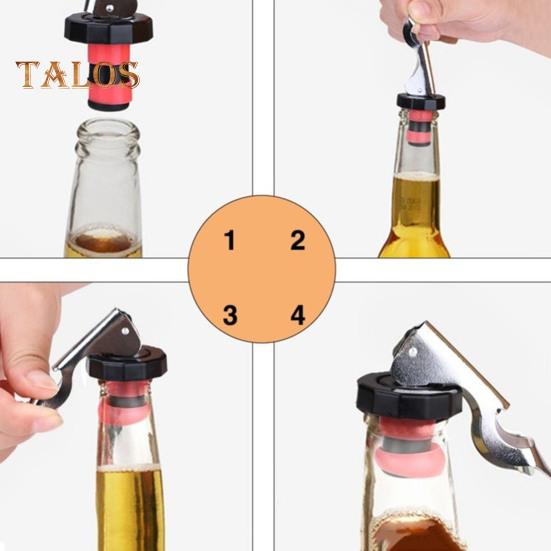 Wine Bottle Stopper Leak-proof Wine Stopper Push-type Design Silicone Wine Bottle Sealer for Home Kitchen