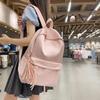 School Bag Solid Color Light and Simple Korean Version of College Students Japanese Versatile Large-capacity Small Backpack Girl Light Backpack