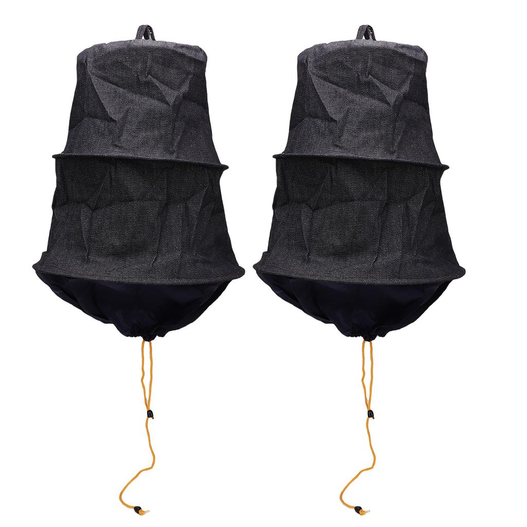 2PCS Bee Swarm Cage Denim Bee Swarming Catcher Beekeeping Supplies for Outdoor Beekeeper Tool Black
