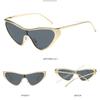Vintage Cat Eye Sunglasses Women  Luxury Brand  Punk One-Piece Sun Glasses Trendy Shield Eyewear For Ladies Uv400 Shades