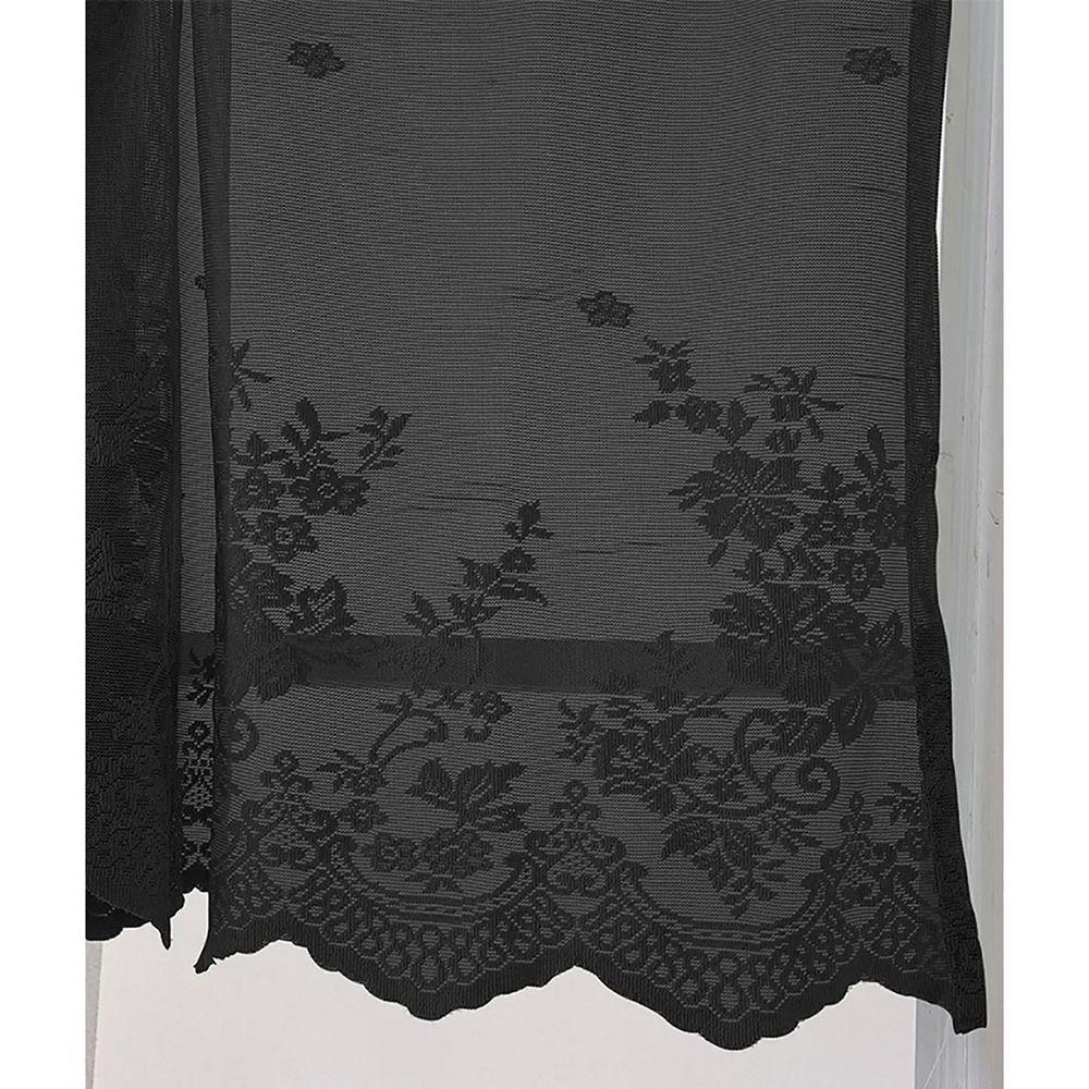 1Pcs Valance Lace Hem Coffee Short Curtain Modern Lace Small Curtain  for Cabinet Door Bedroom