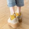 Women's Japanese Style Thin Cotton Embroidered Low Cut Socks - Breathable & Versatile for Spring & Summer.