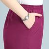Women's Summer Thin Straight Pants Solid Color Black Trousers Summer High Waist Pants