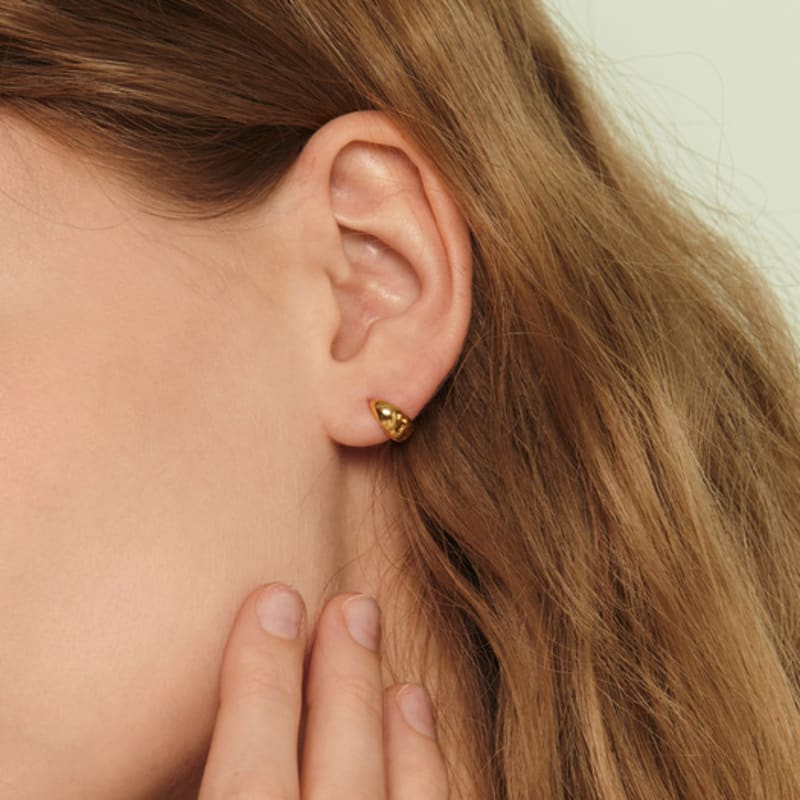 Murmur [925silver]Mini Con Hoop Earrings