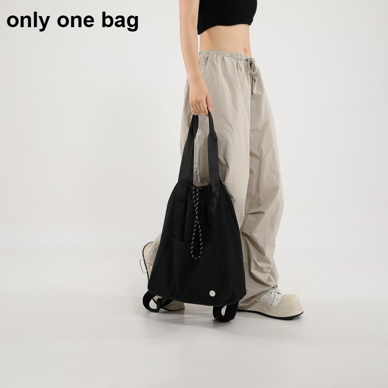 1 Stück Zugband Nylon Tragetasche Konvertierbar Leichter Rucksack Lässig Reise Fitnessstudio Sport Schultertasche