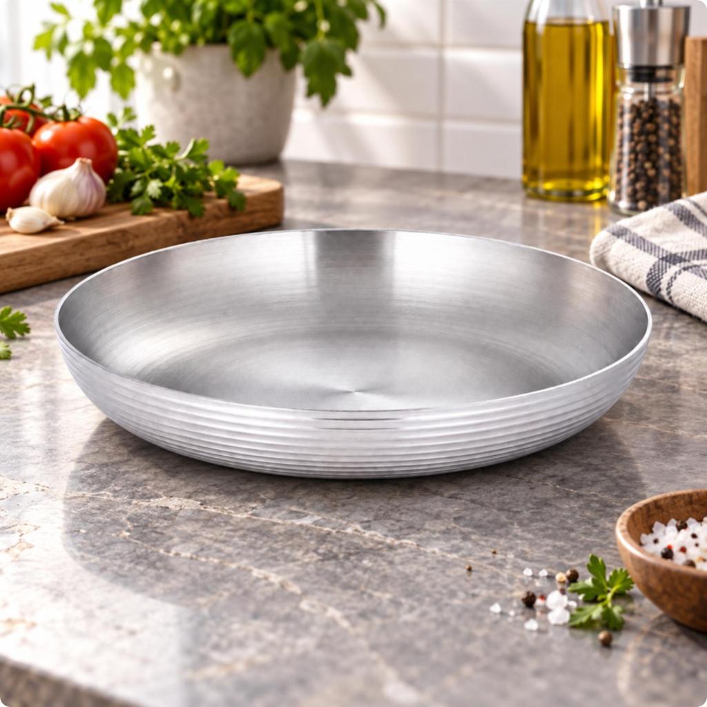 ThreeTier Seafood Serving Stand Raised Rim with Round Trays Ribbed Exterior