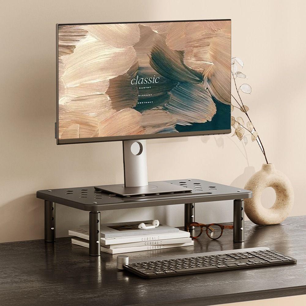 3 Height Adjustable Computer Monitor Riser Steel Construction Computer Monitor Holder  Studio Setup