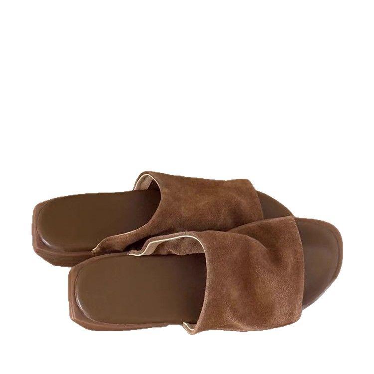 Fashion Shoes Summer Clogs Woman Female Slippers Slides Beach 2025 Flat Soft Casual Retro Leisure  Shoes Women Ladies' Slippers Pantofle