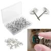 100Pcs DIY Transparent Push Pins Creative Board Thumbtack Round Head Nail  School Stationery