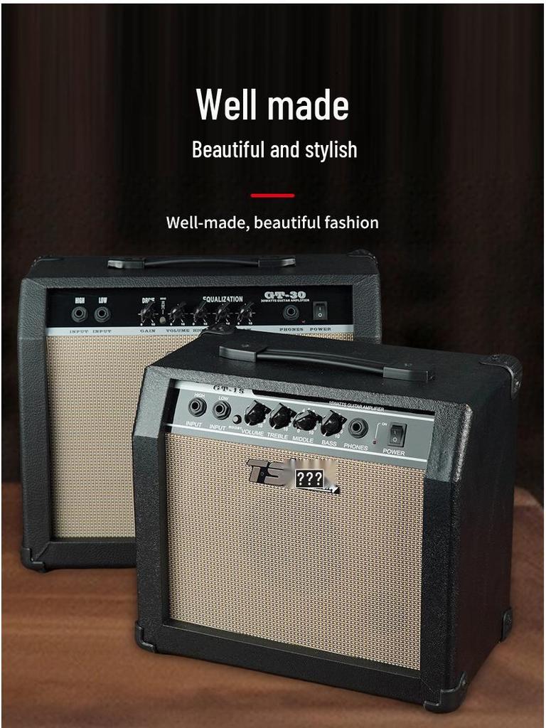 Portable Guitar Amp Saxophone Keyboard Acoustic Guitar Electric Wind Instrument Rechargeable for Outdoor Performance