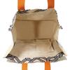 Used 9212 Nu Maran Beach Bag 7924 Graphic Tartan Orange Camel Knotboard Screen Print Cotton Unisex from Japan AUTHENTIC