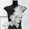 3D Dress Cloth Pin Multi-layer Embroidery Studded Patch New Organza Flower Patch  Corsage Accessory
