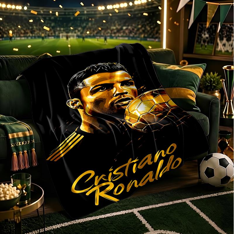 Ronaldo's Real Madrid Legacy Blanket Flannel Throw for Sofa, Indoor, Camping, Living Room, Office, Chair, And Bed Soft Birthday Gift