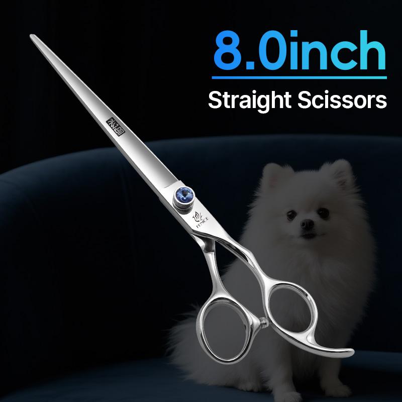 Fenice 7/7,5/8/9/10 pollici Destrorsi Forbici per Cani Kit Forbici per Toelettatura Animali Bichon Teddy Bomei Strumento per Taglio Pelo Cane