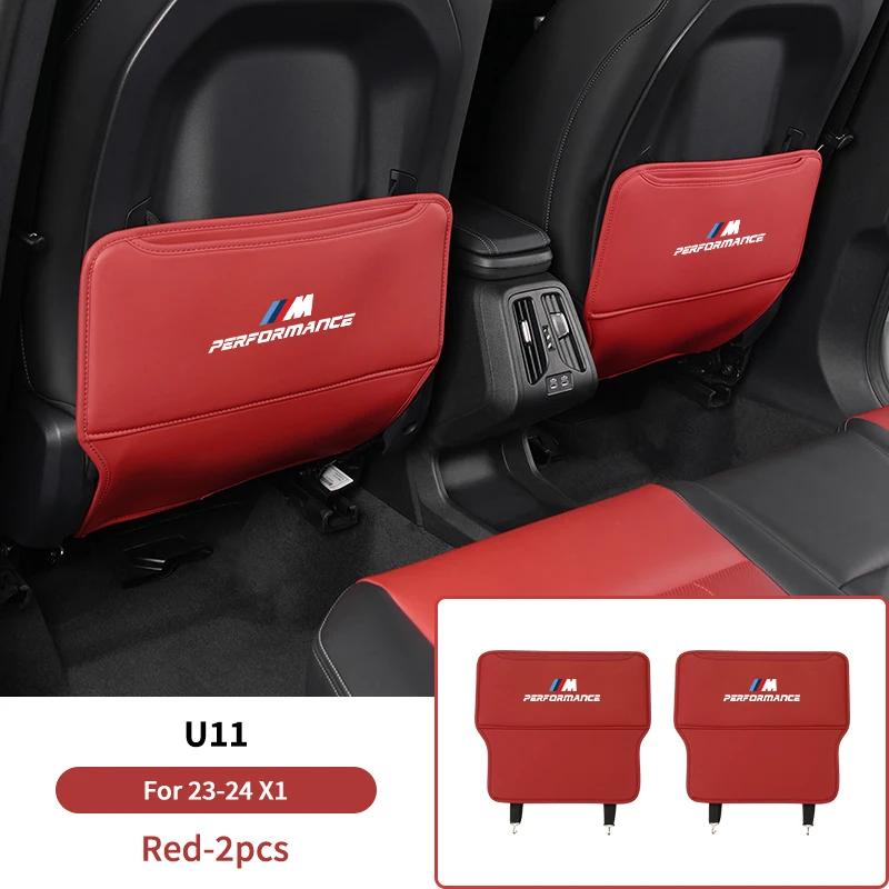 2025 Horká podložka na zadní stranu autosedačky proti kopání Kožený chránič Kryt pro BMW řady 5 F10 G30 G38 G60 X1 U11 Dekorace interiéru auta Ac
