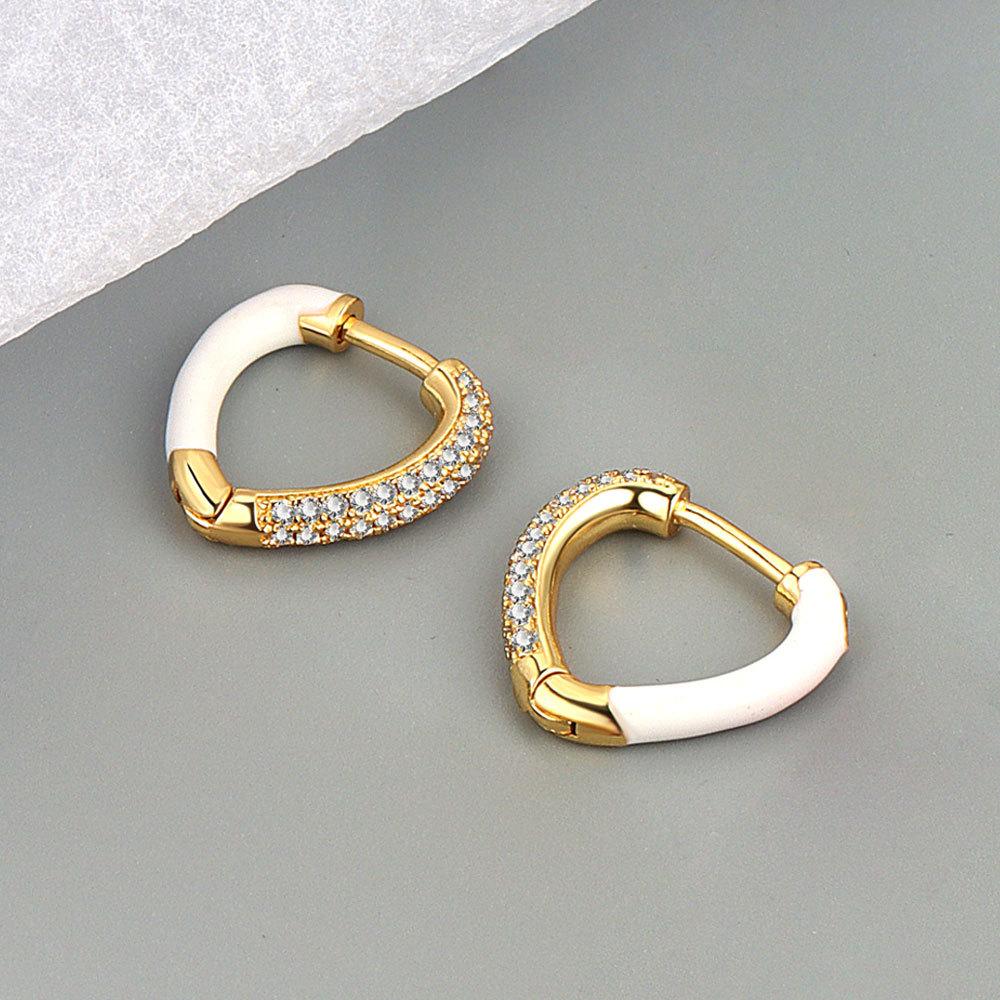 

Серьги-капли Lindon из медного сплава с цирконом, серьги-капли для женщин, подарки на свадьбу белый